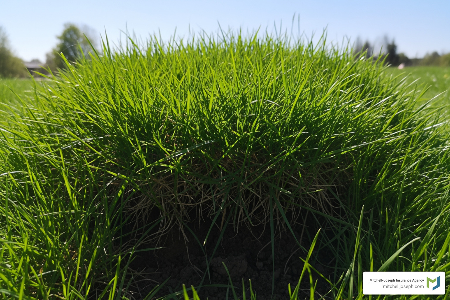 lush green patch of grass over a sewer line - Average sewer line repair cost