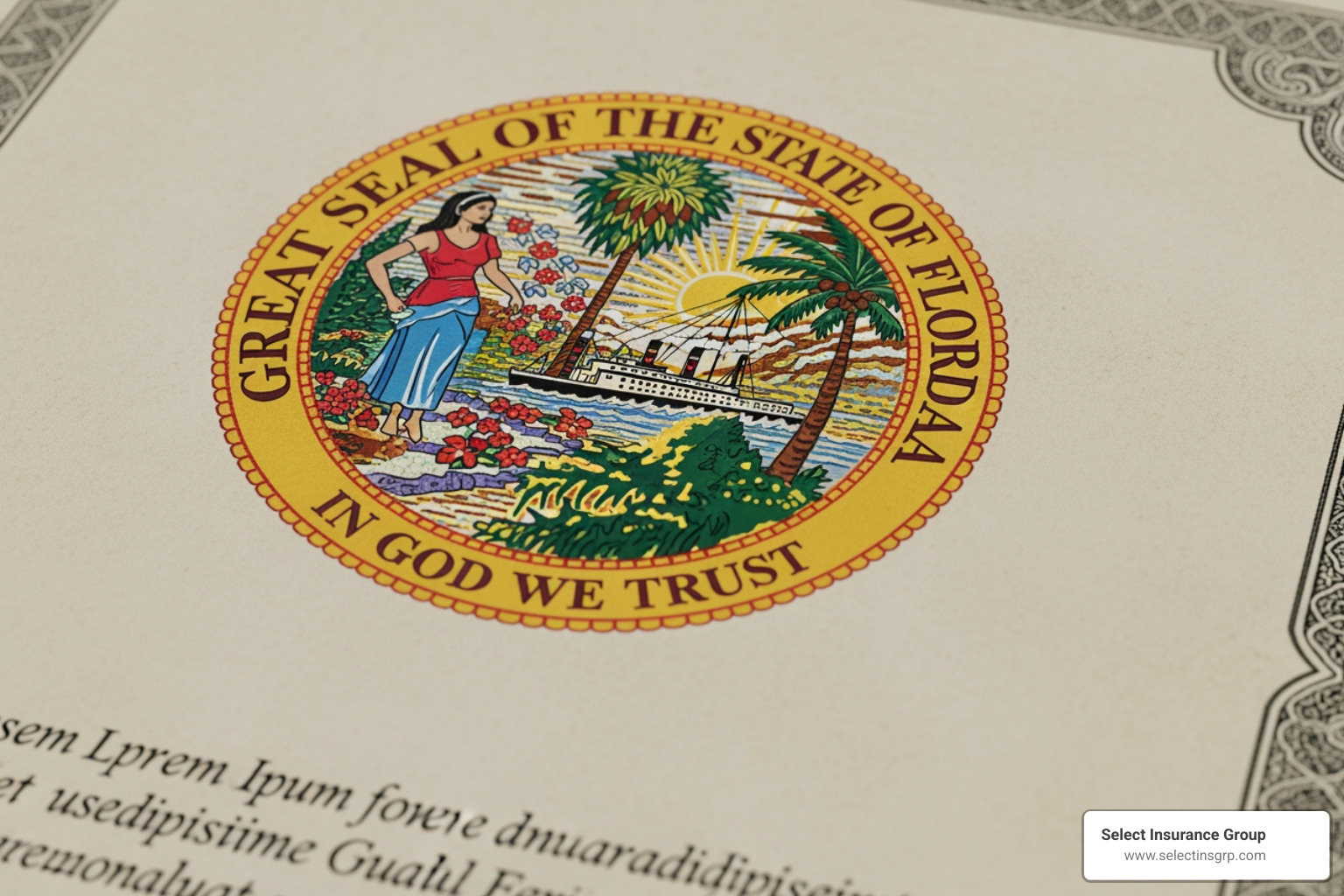 Florida state seal document - commercial insurance florida Florida state seal document - commercial insurance florida