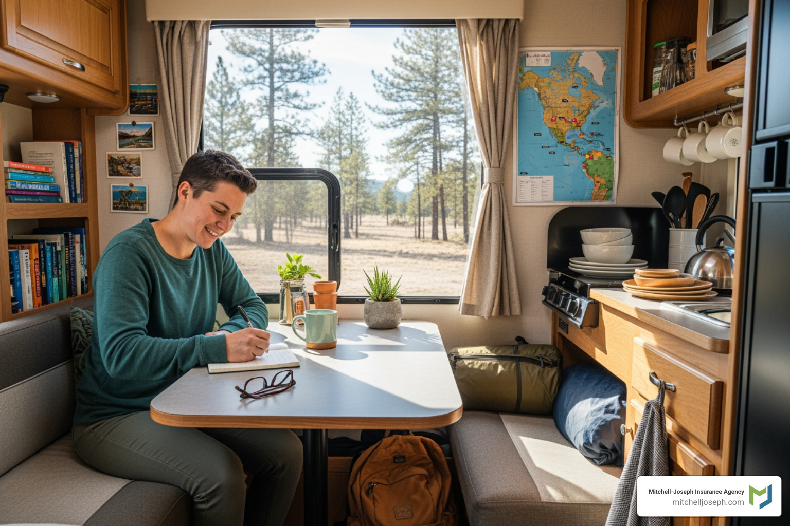 Person creating an inventory of RV contents - RV contents coverage Person creating an inventory of RV contents - RV contents coverage