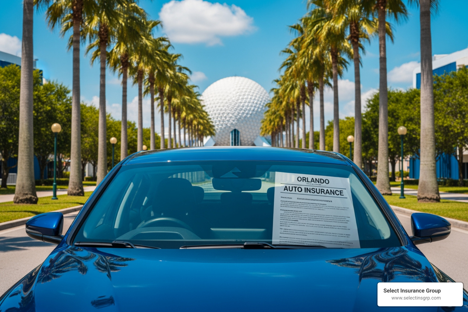 Calculator and car keys on Orlando map - orlando fl auto insurance