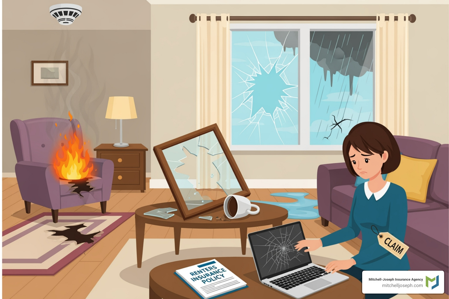 A person using a home inventory app on their phone to document their belongings - what does renters insurance cover