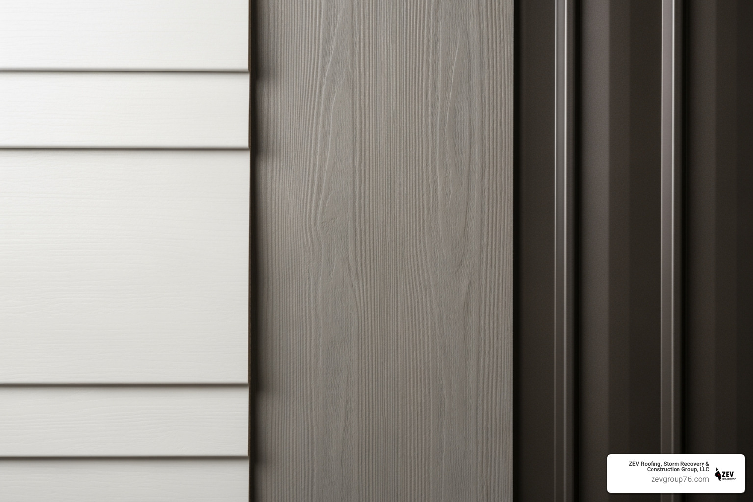 different siding material samples like vinyl, fiber cement, and metal - siding contractor Plainview different siding material samples like vinyl, fiber cement, and metal - siding contractor Plainview