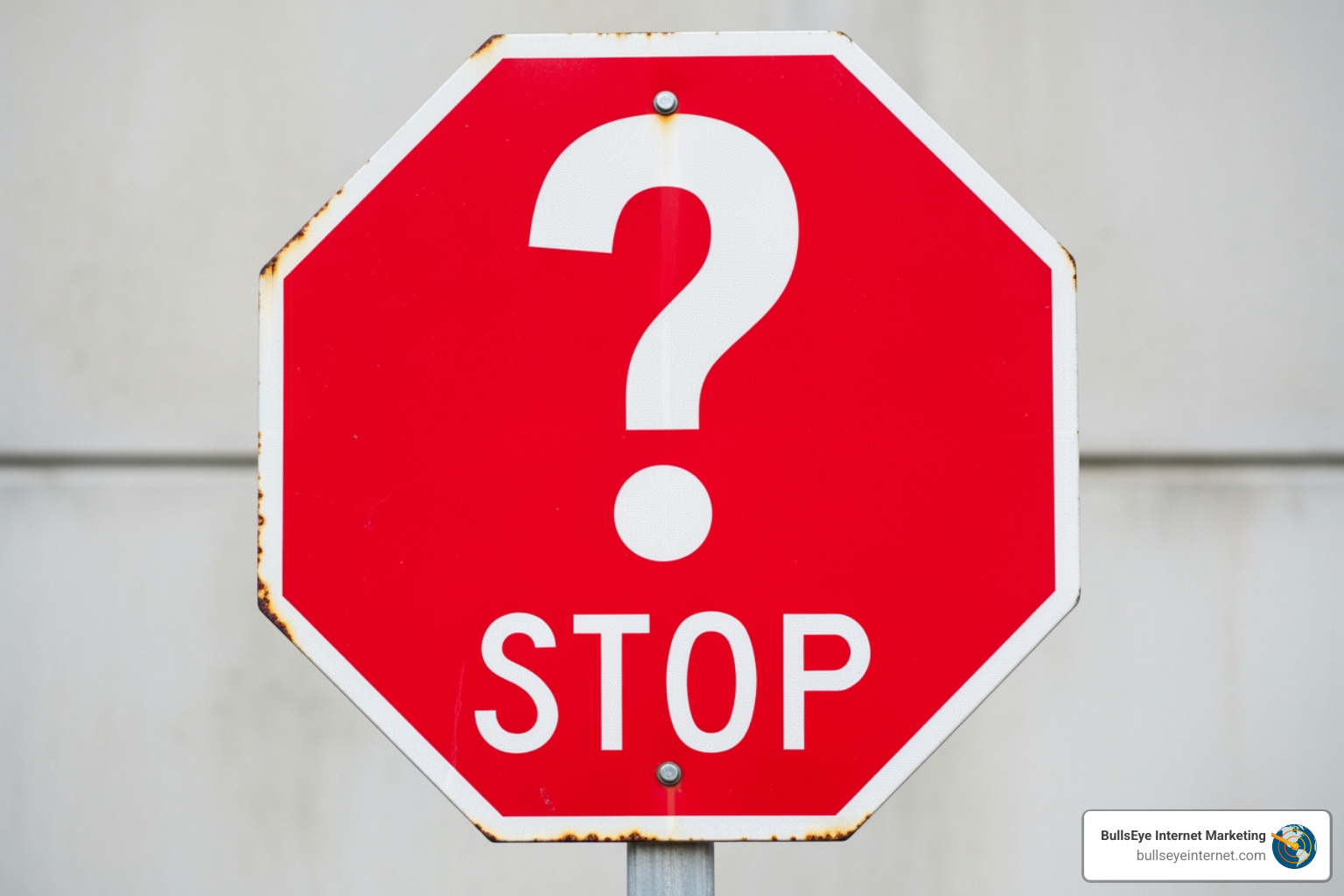 red stop sign with a question mark - google local service ads background check