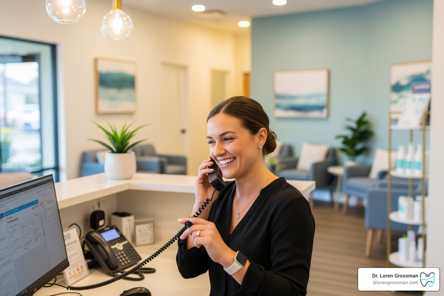 friendly dental office receptionist on the phone - delta dental dentists near me friendly dental office receptionist on the phone - delta dental dentists near me
