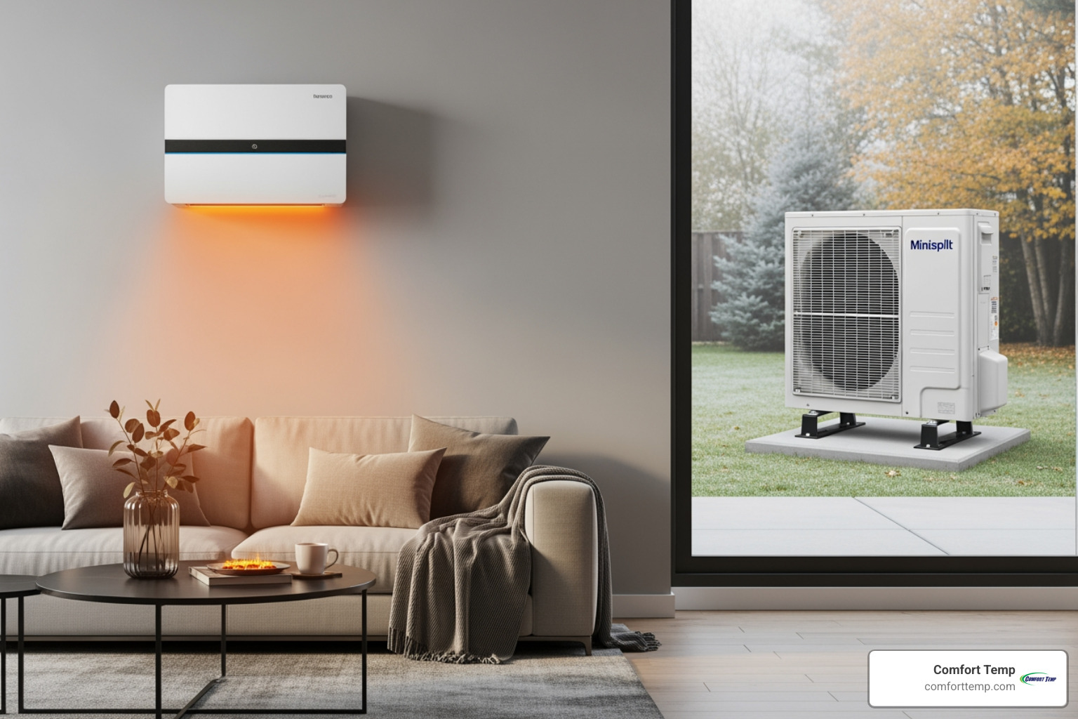 graph showing the stable temperature line of an inverter system versus the fluctuating line of a traditional system. - best mini split for heating graph showing the stable temperature line of an inverter system versus the fluctuating line of a traditional system. - best mini split for heating