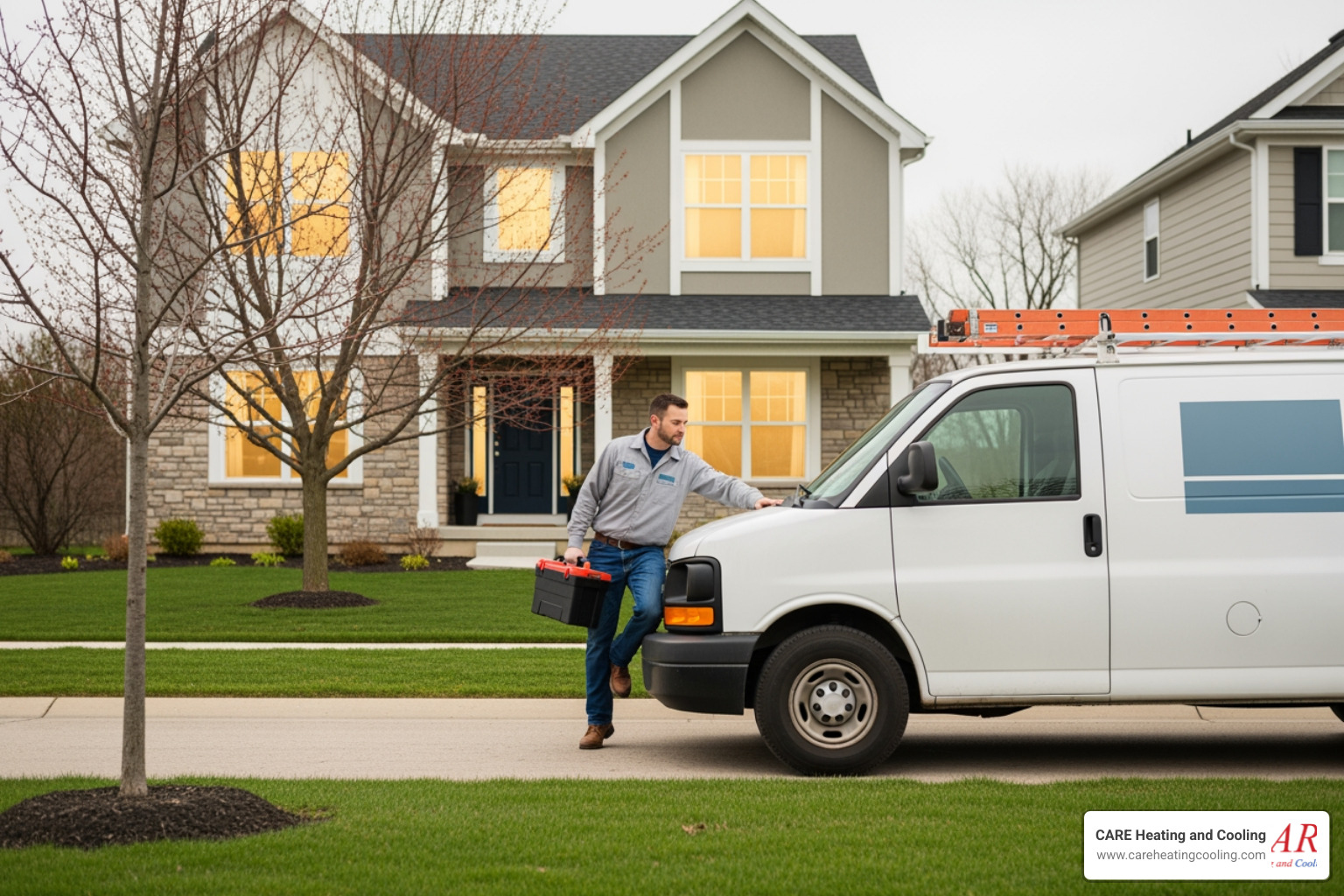 Infographic showing 5 key signs your heating system needs repair: unusual noises like banging or squealing, strange burning or musty smells, insufficient heat or cold spots in your home, unexplained spikes in energy bills, and frequent on-off cycling of your system - affordable heating repair in dublin, oh Infographic showing 5 key signs your heating system needs repair: unusual noises like banging or squealing, strange burning or musty smells, insufficient heat or cold spots in your home, unexplained spikes in energy bills, and frequent on-off cycling of your system - affordable heating repair in dublin, oh