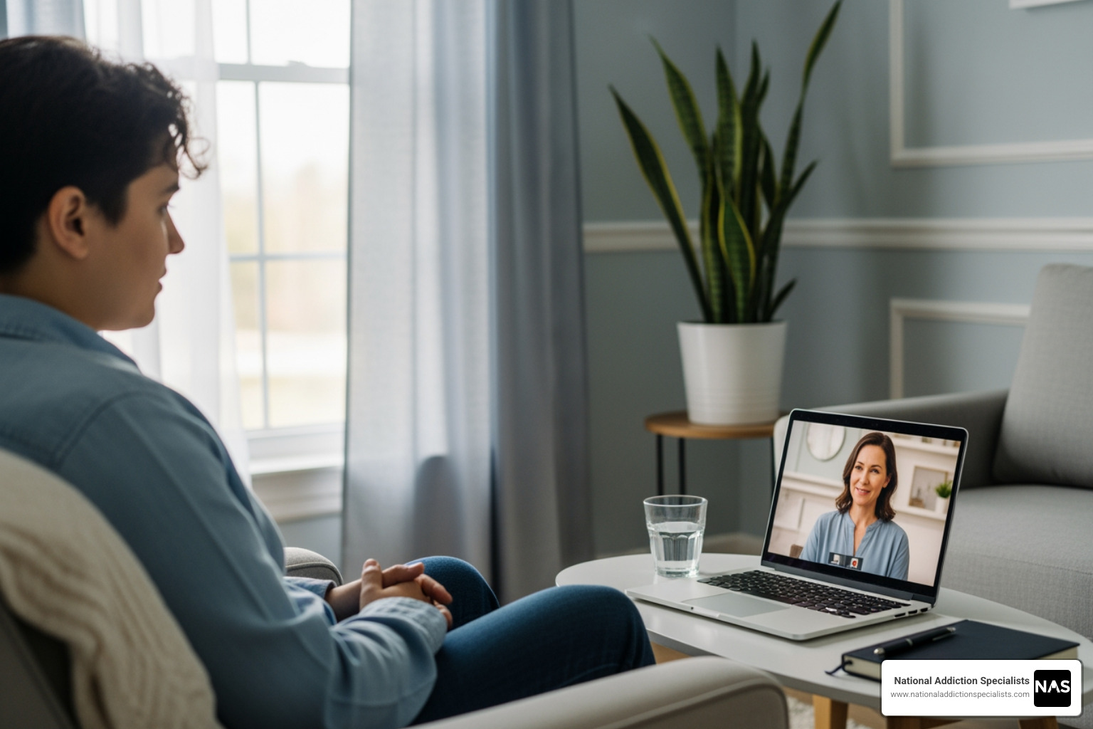 telehealth counseling session on a laptop - suboxone solutions telehealth counseling session on a laptop - suboxone solutions