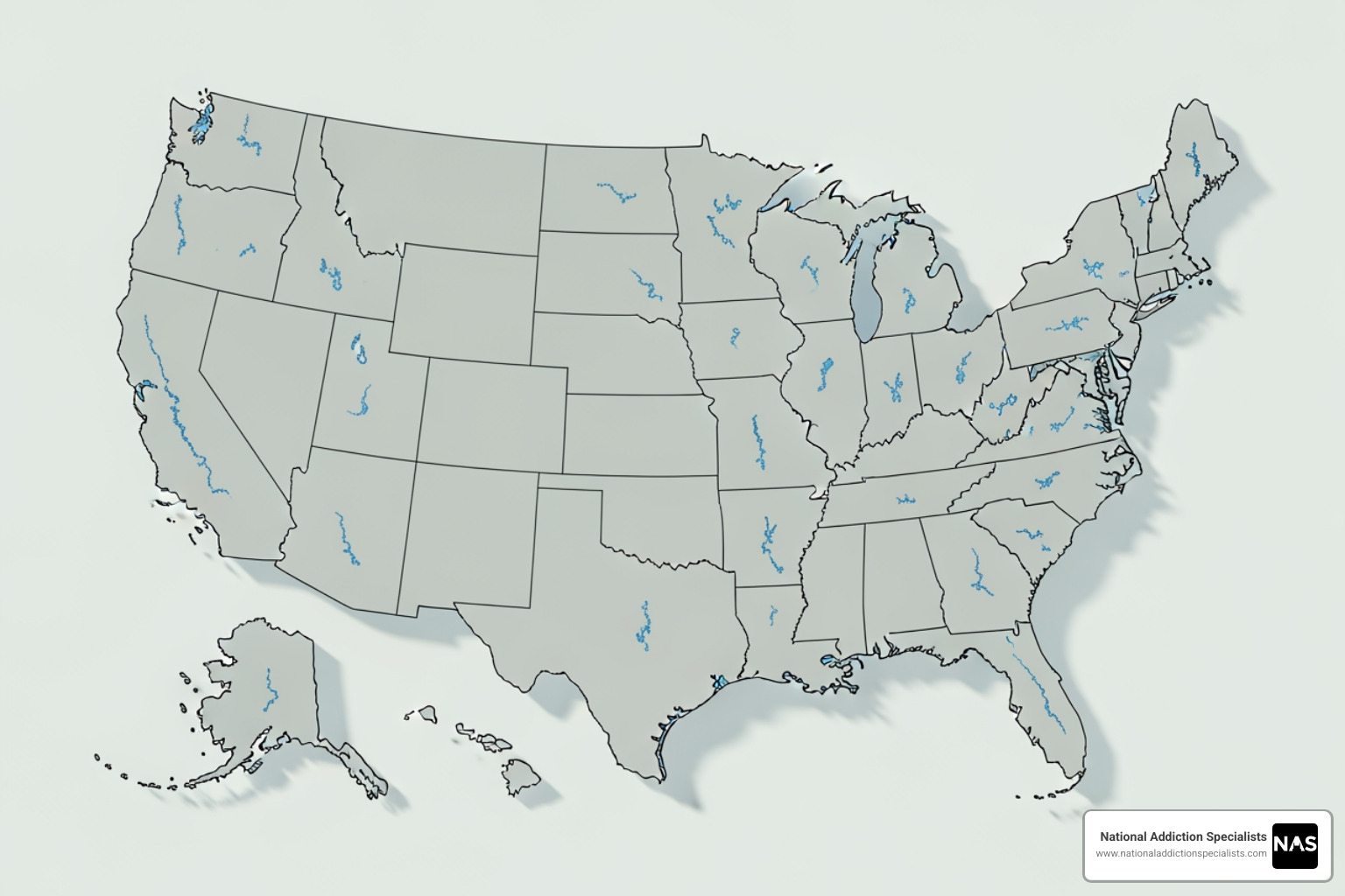 map of the united states with the text suboxone covered by medicaid in all 50 states - Suboxone doctor Medicaid