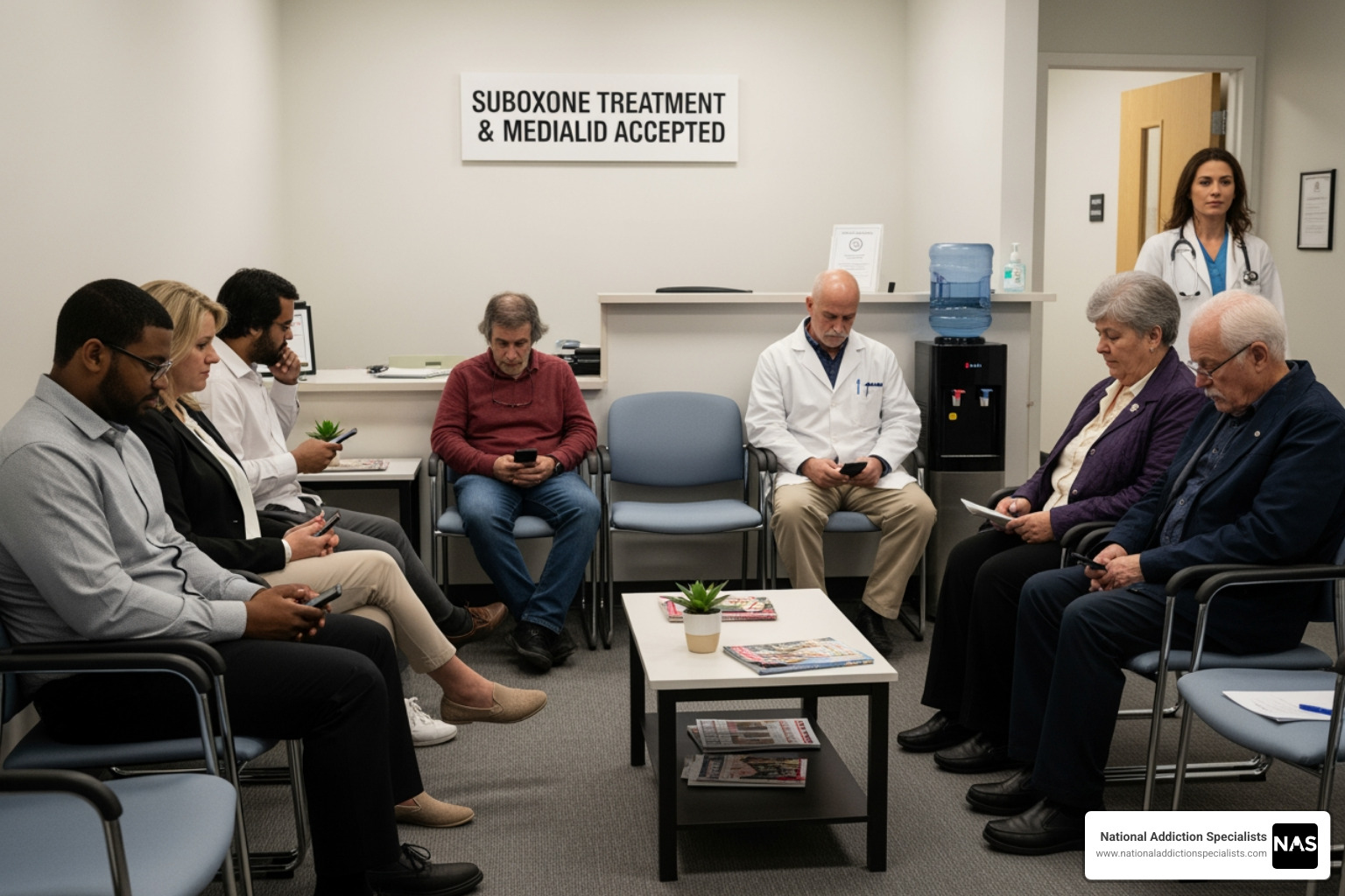 person using laptop to search for doctors online - Suboxone doctor Medicaid