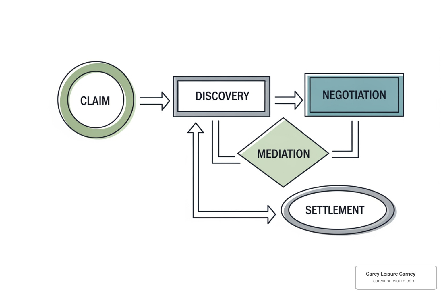 flowchart from claim to settlement - funeral home lawsuit settlements