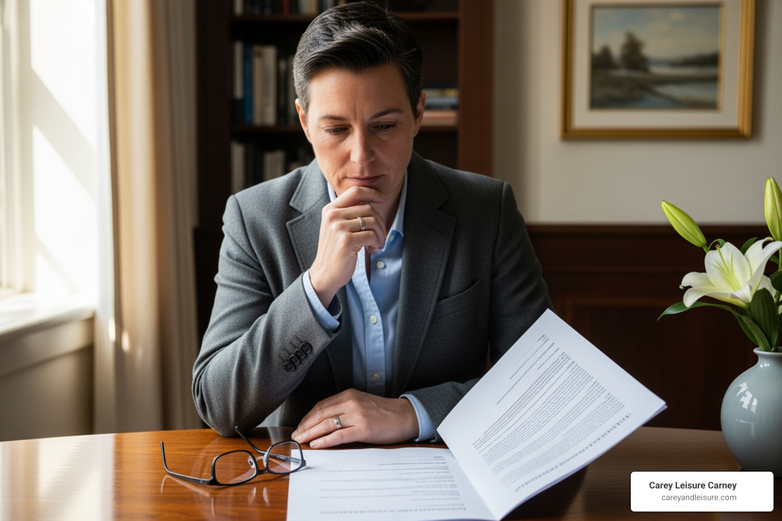 person reviewing funeral services contract - funeral home lawsuit settlements