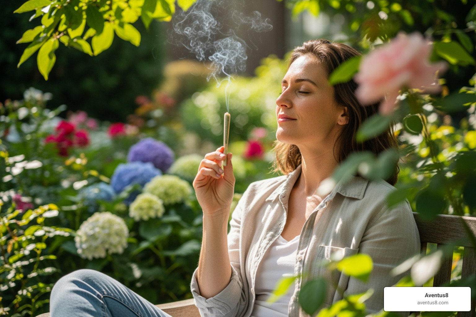 person enjoying pre-roll - best thc pre rolls online