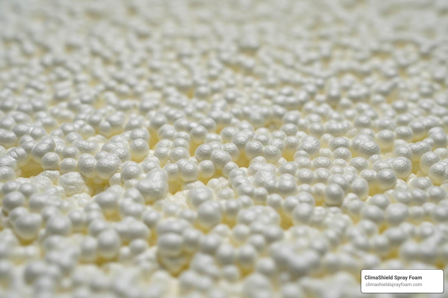 Texture of open-cell spray foam, showing its light, airy, and spongy appearance - attic spray foam