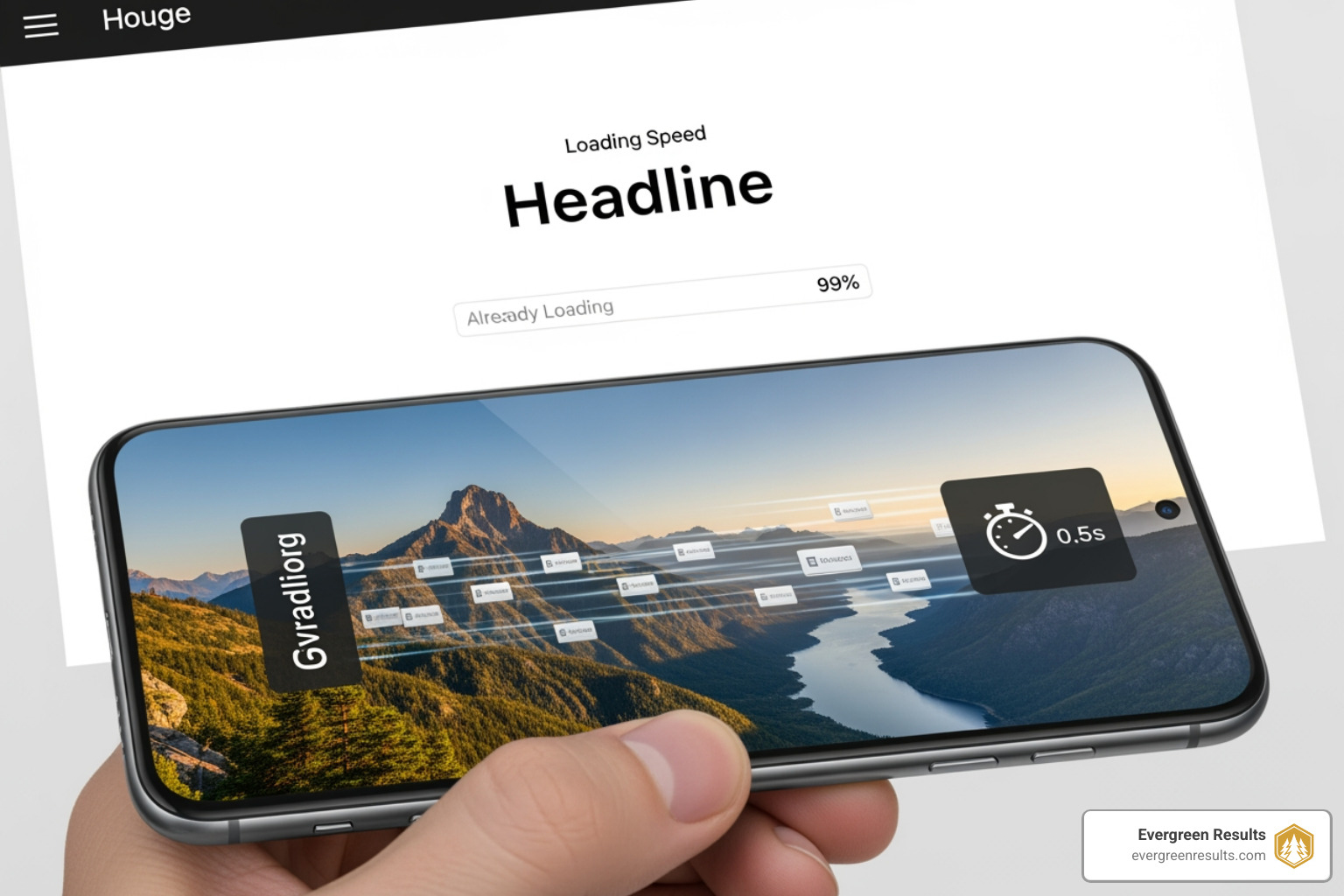 website loading quickly on a mobile phone - add seo to website