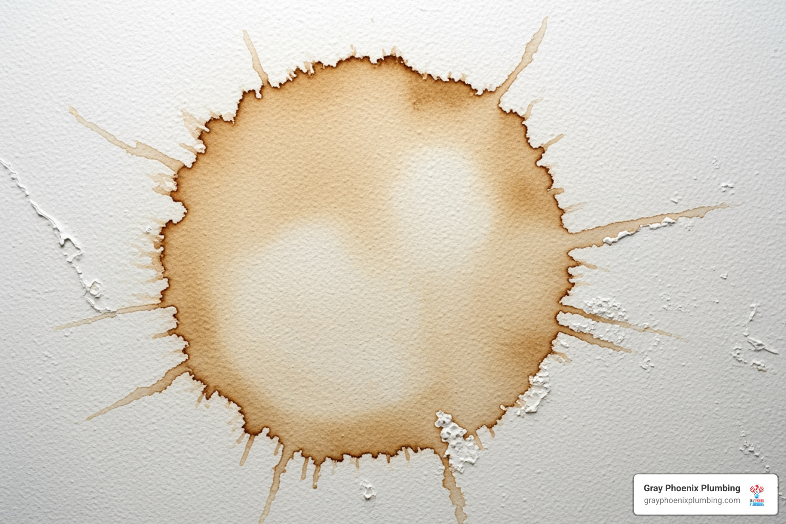 water stain on a ceiling - Plumbing inspection Littleton
