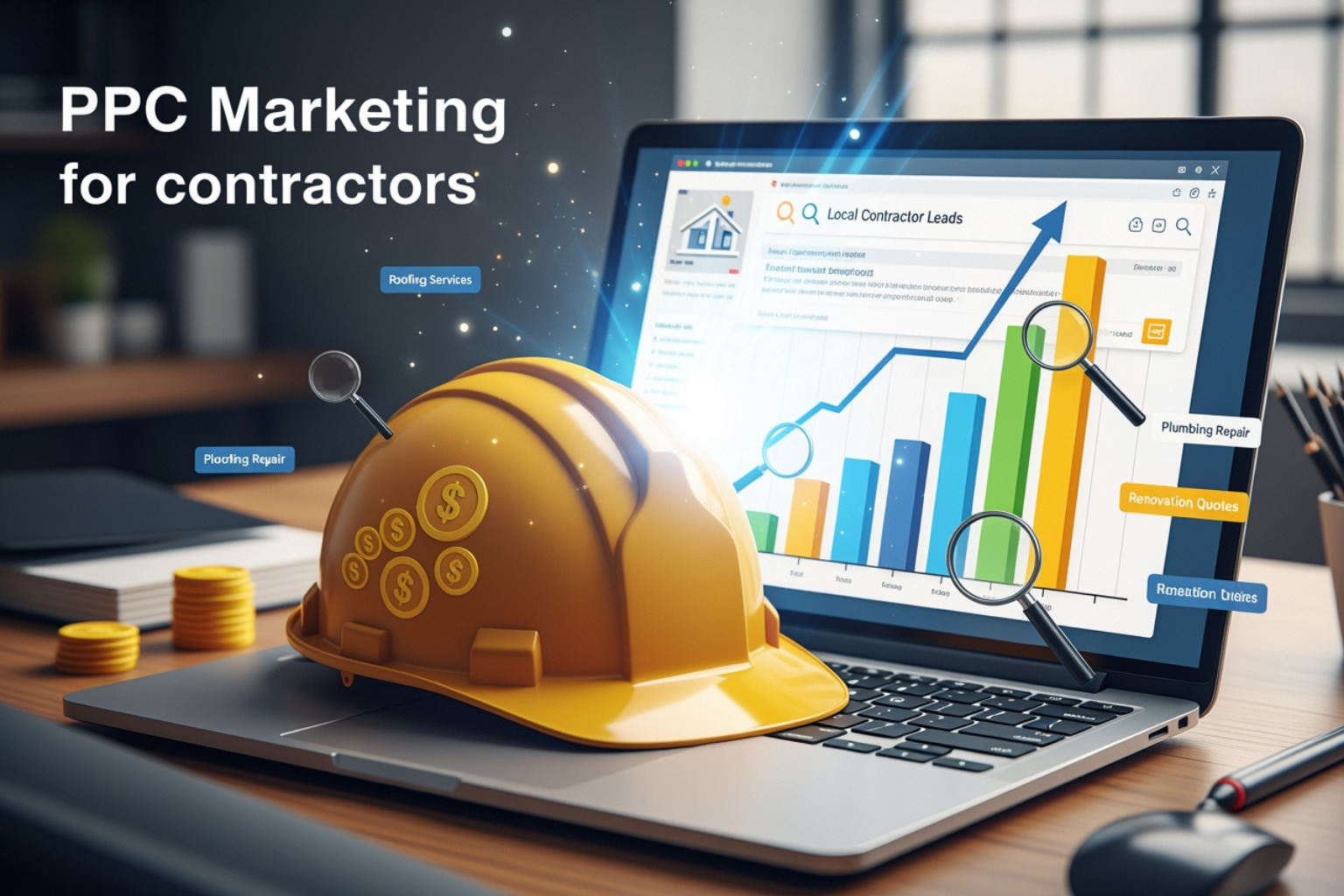 keyword research tool interface showing contractor-related keywords - ppc marketing for contractors