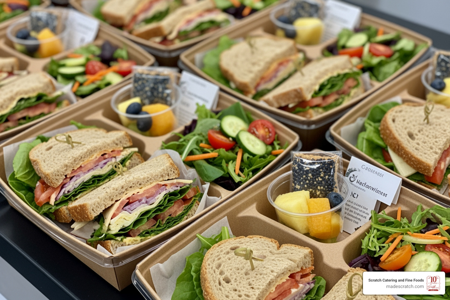 gourmet boxed lunches with fresh sandwiches and salads - food for corporate events gourmet boxed lunches with fresh sandwiches and salads - food for corporate events