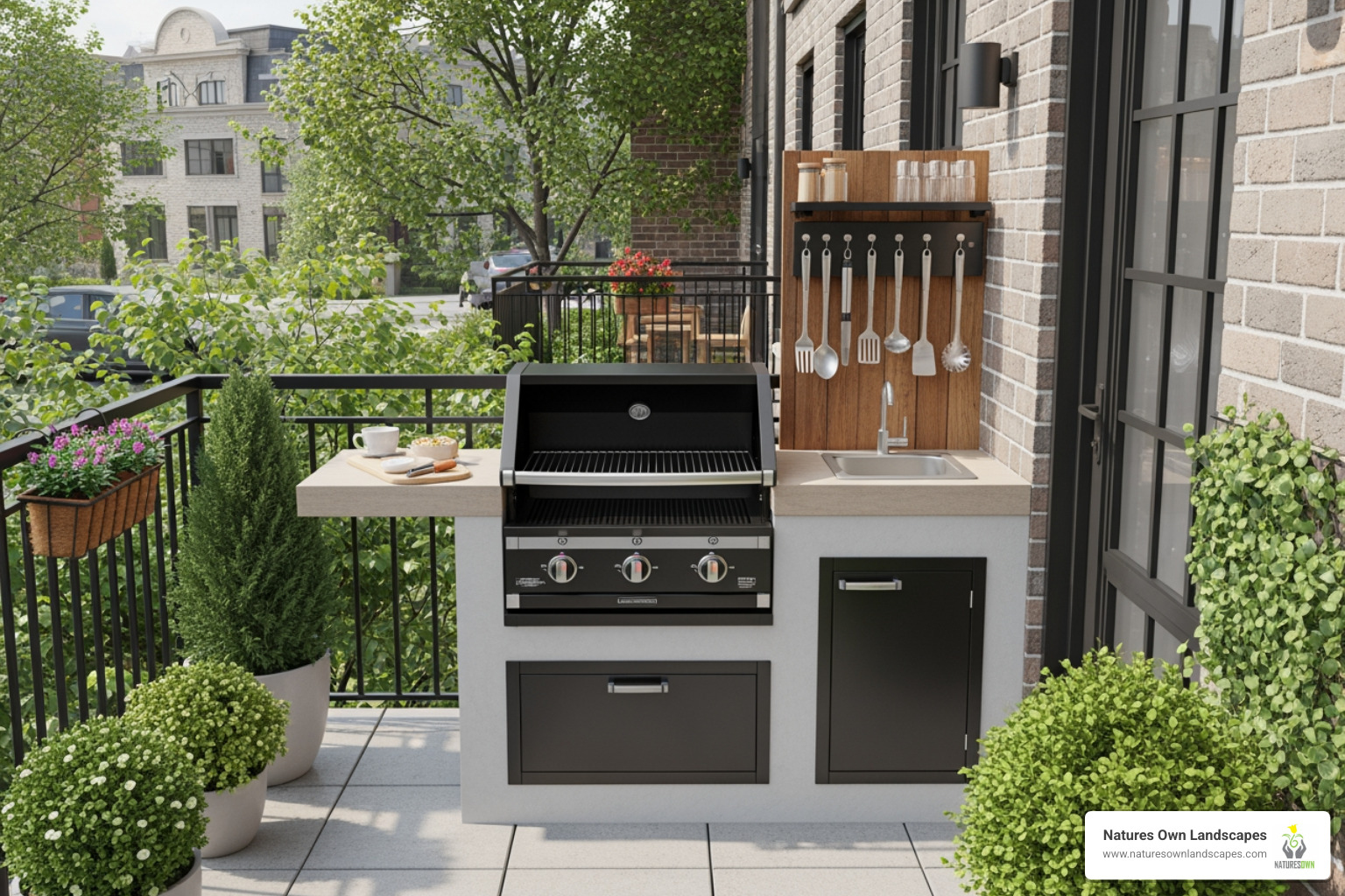 small patio outdoor kitchen - outdoor kitchen ideas