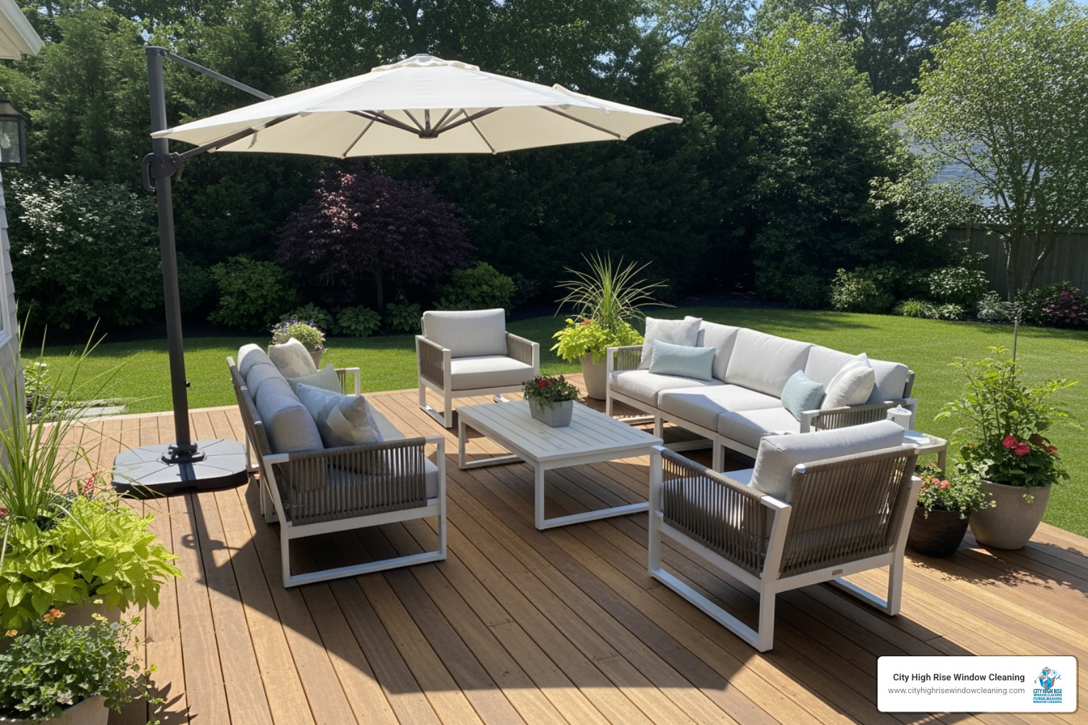 Clean, restored wooden deck and patio furniture on Long Island - Long Island power wash Clean, restored wooden deck and patio furniture on Long Island - Long Island power wash