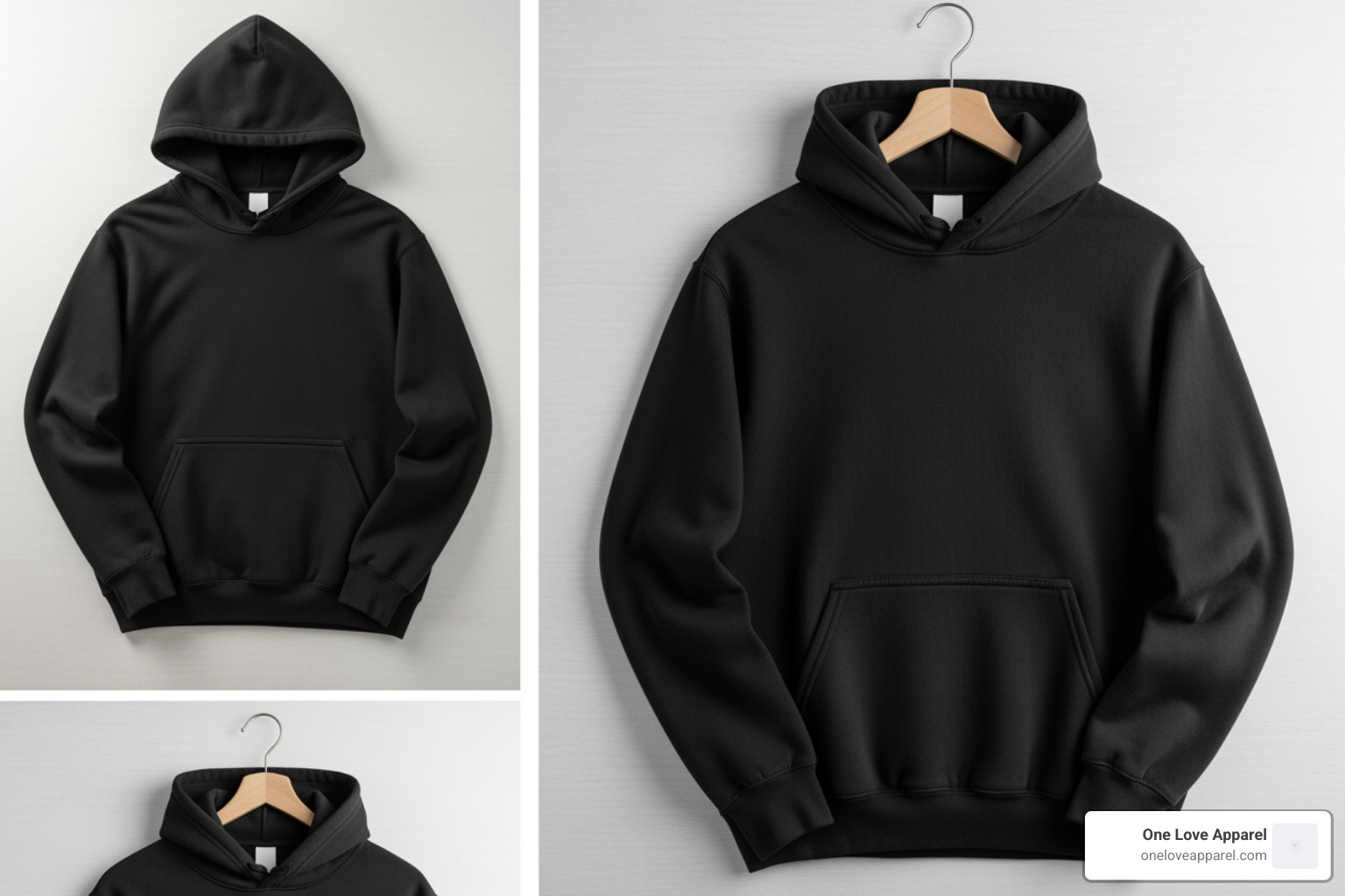 black blank hoodie