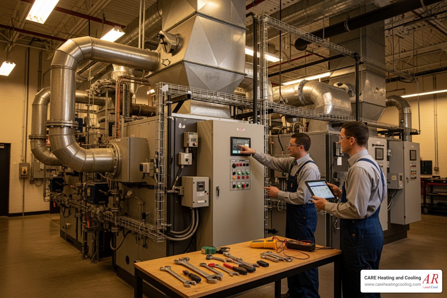 infographic showing benefits of commercial furnace maintenance including reduced energy costs, fewer emergency breakdowns, extended equipment lifespan, improved indoor air quality, safer operation with carbon monoxide prevention, and maintained warranty coverage - commercial furnace maintenance in dublin, oh infographic showing benefits of commercial furnace maintenance including reduced energy costs, fewer emergency breakdowns, extended equipment lifespan, improved indoor air quality, safer operation with carbon monoxide prevention, and maintained warranty coverage - commercial furnace maintenance in dublin, oh