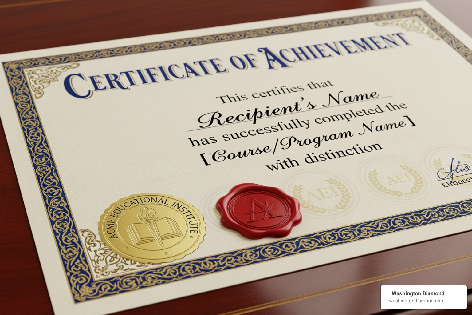 Kimberley Process Certificate - conflict free diamonds DC