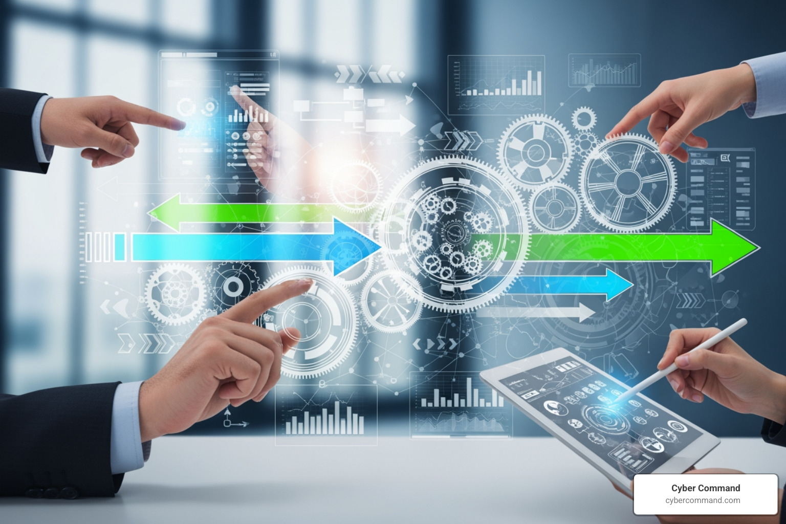team collaborating on a workflow map - business workflow optimization