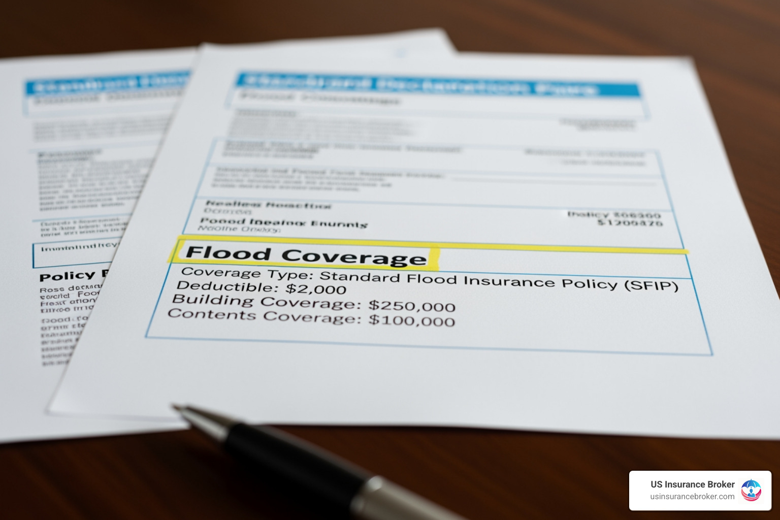 Insurance declaration page with flood coverage highlighted - how does flood insurance work in florida Insurance declaration page with flood coverage highlighted - how does flood insurance work in florida