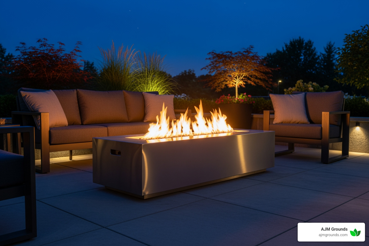 modern steel fire pit - custom fire pits near me