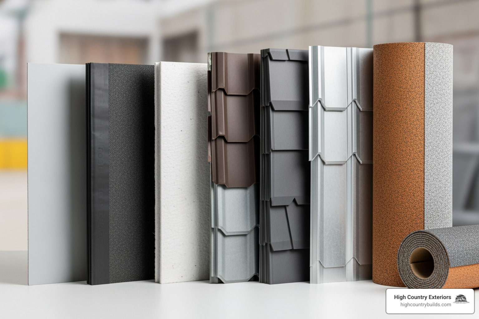 Commercial roofing material samples - Reliable commercial roofing