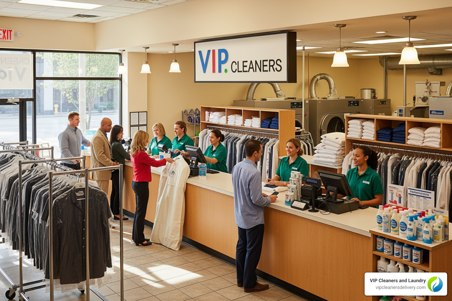 clean, modern dry cleaning storefront - Dry cleaners Rancho Bernardo