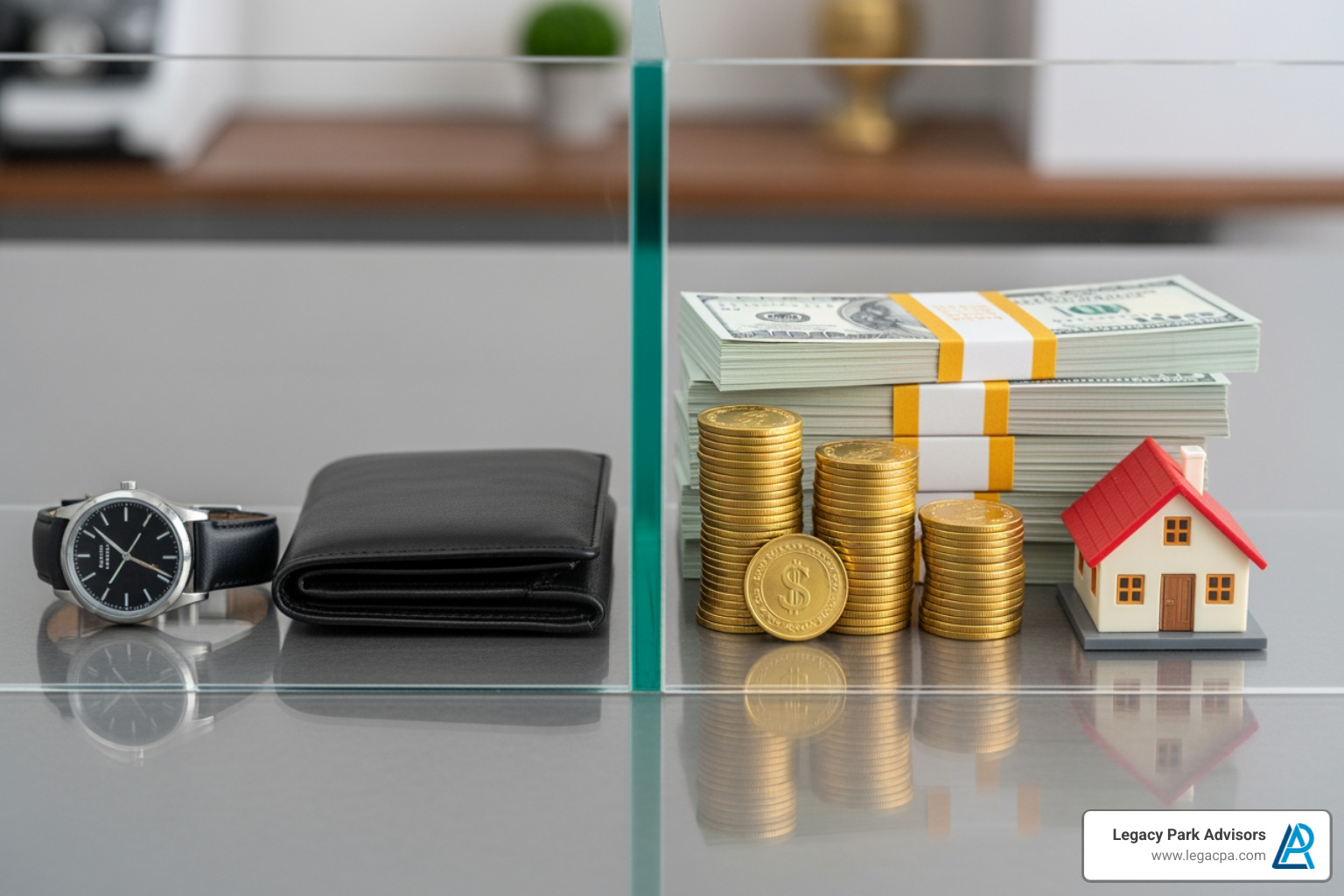 Image illustrating the legal separation of assets from an individual, showing a clear boundary between personal assets and assets held within a trust. - Asset protection trust Image illustrating the legal separation of assets from an individual, showing a clear boundary between personal assets and assets held within a trust. - Asset protection trust