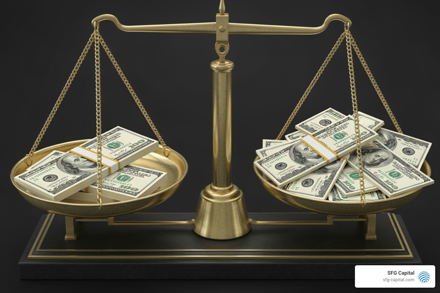 Scale balancing immediate cash vs. full refund amount - ERC funding solutions Scale balancing immediate cash vs. full refund amount - ERC funding solutions