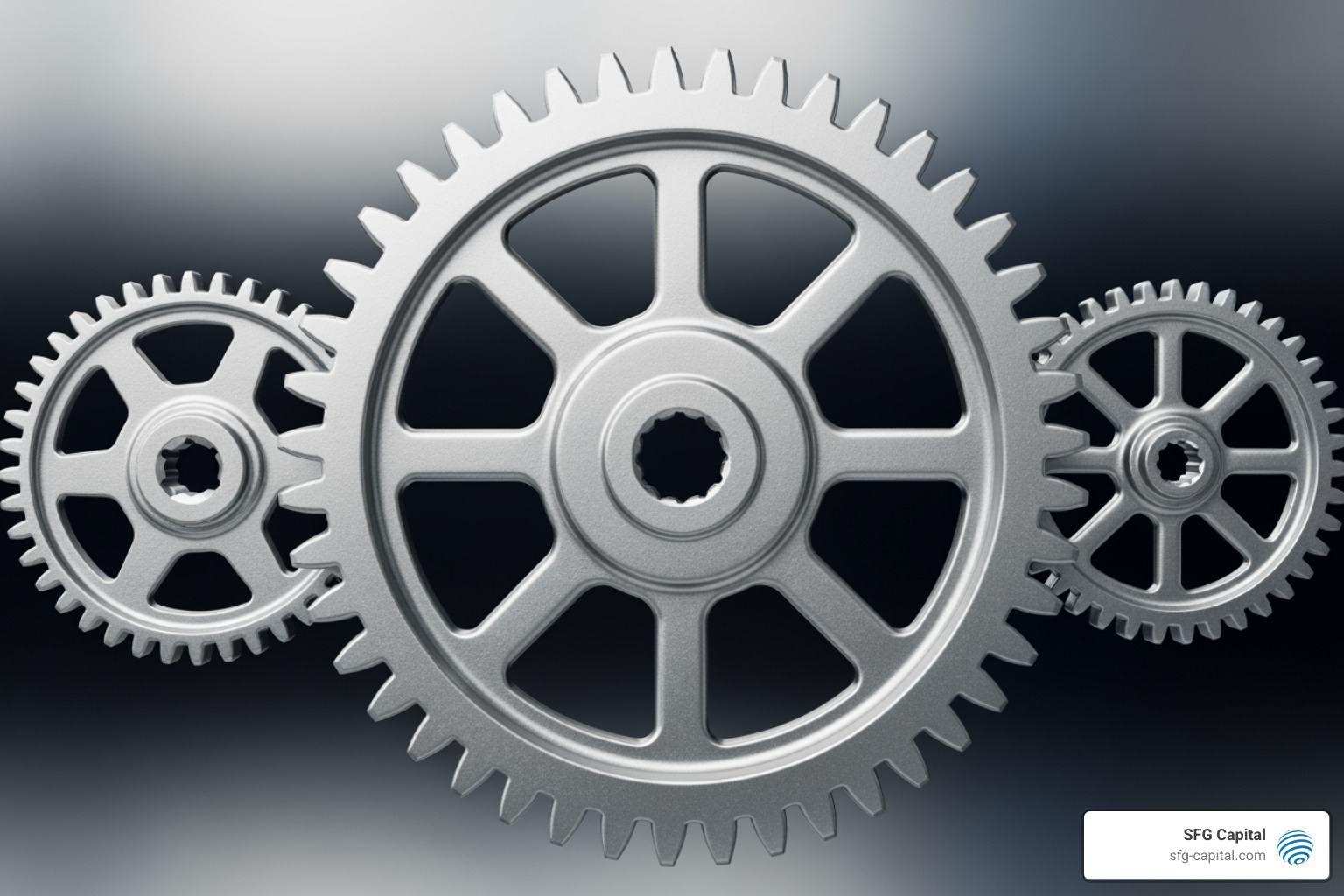 gears connecting 'Funding', 'Performance', and 'Goals' - Performance-based funding