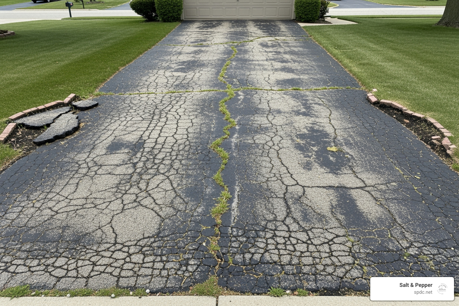a cracked and faded asphalt driveway before sealing - asphalt seal coat cost per square foot a cracked and faded asphalt driveway before sealing - asphalt seal coat cost per square foot