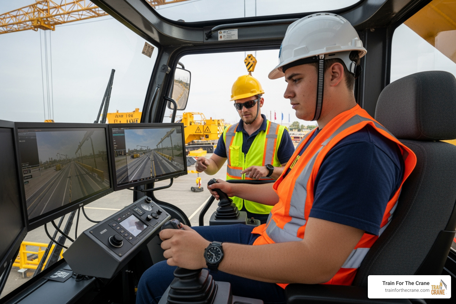 student in a hands-on crane training session - crane certification danville indiana
