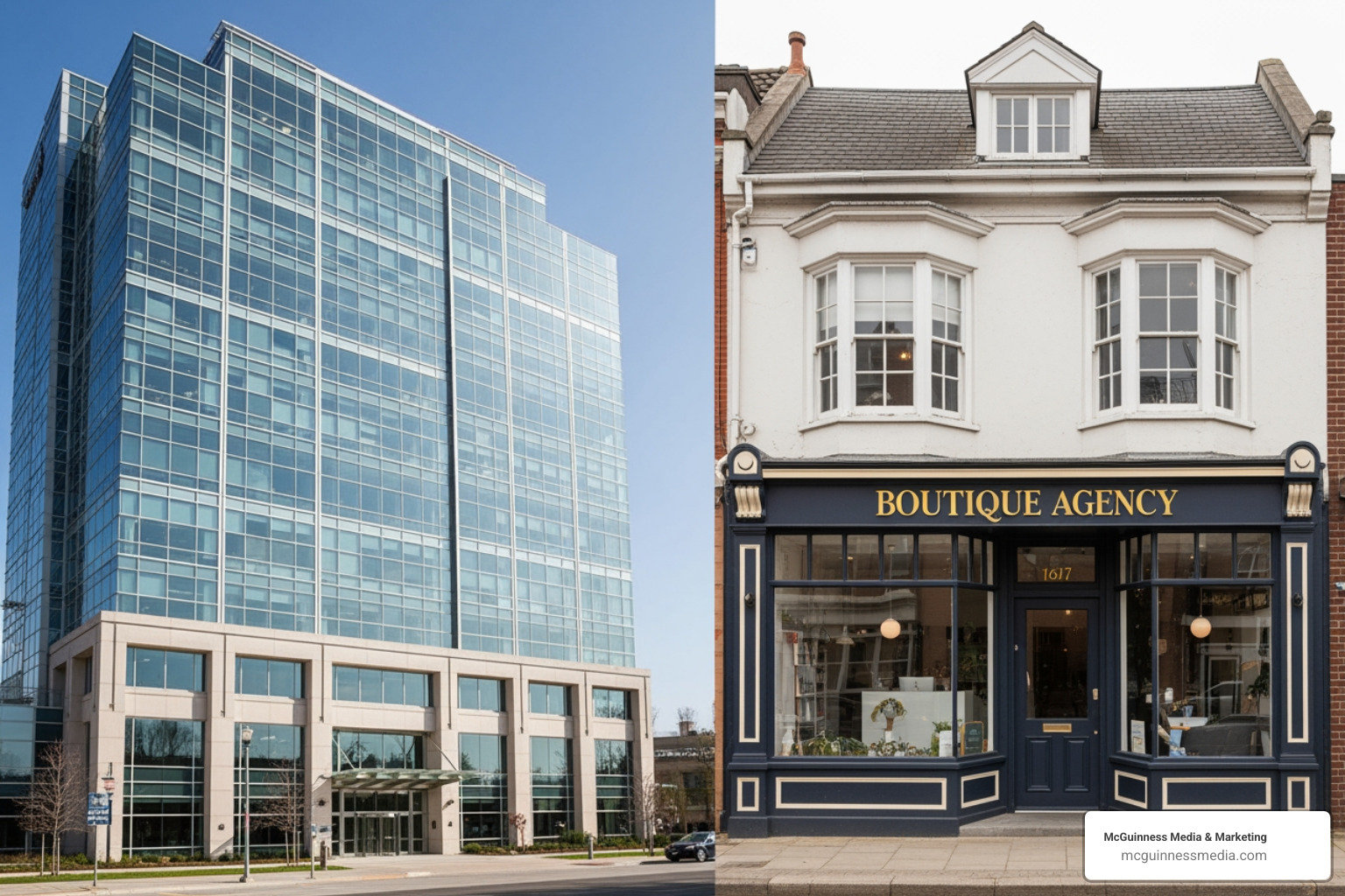 illustrating the difference between a large full-service agency and a small boutique agency - services provided by marketing agencies illustrating the difference between a large full-service agency and a small boutique agency - services provided by marketing agencies