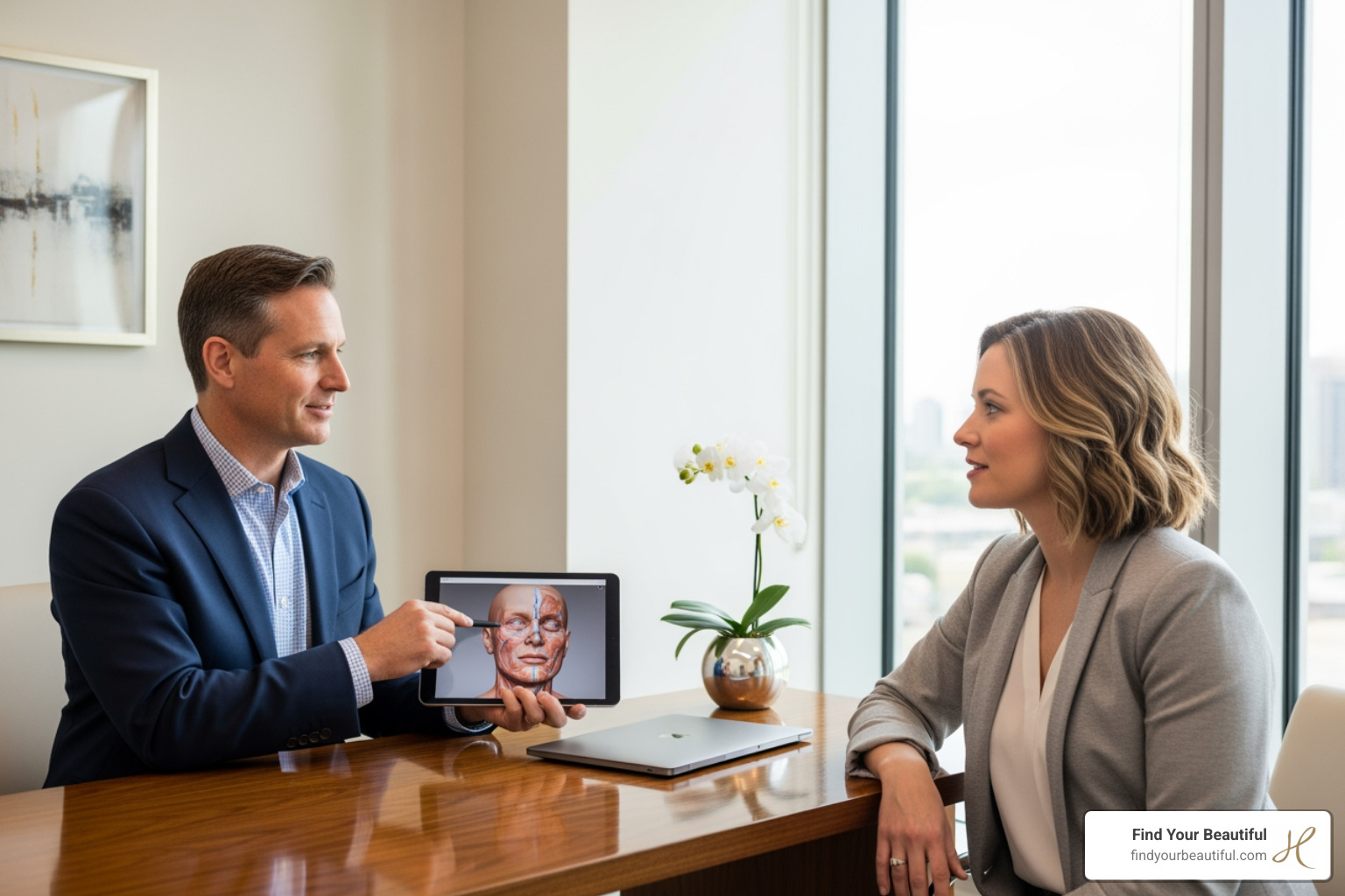 surgeon consulting with a patient - liposuction cost