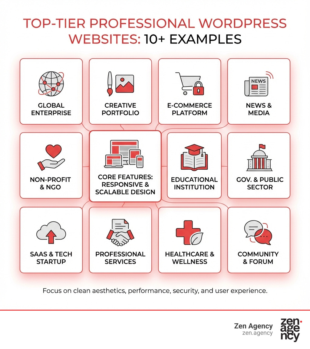 collage of professional WordPress website examples - Professional WordPress websites collage of professional WordPress website examples - Professional WordPress websites