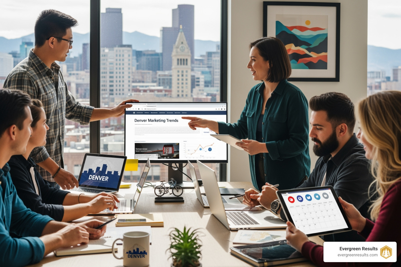 dashboard showing marketing analytics - Denver content marketing