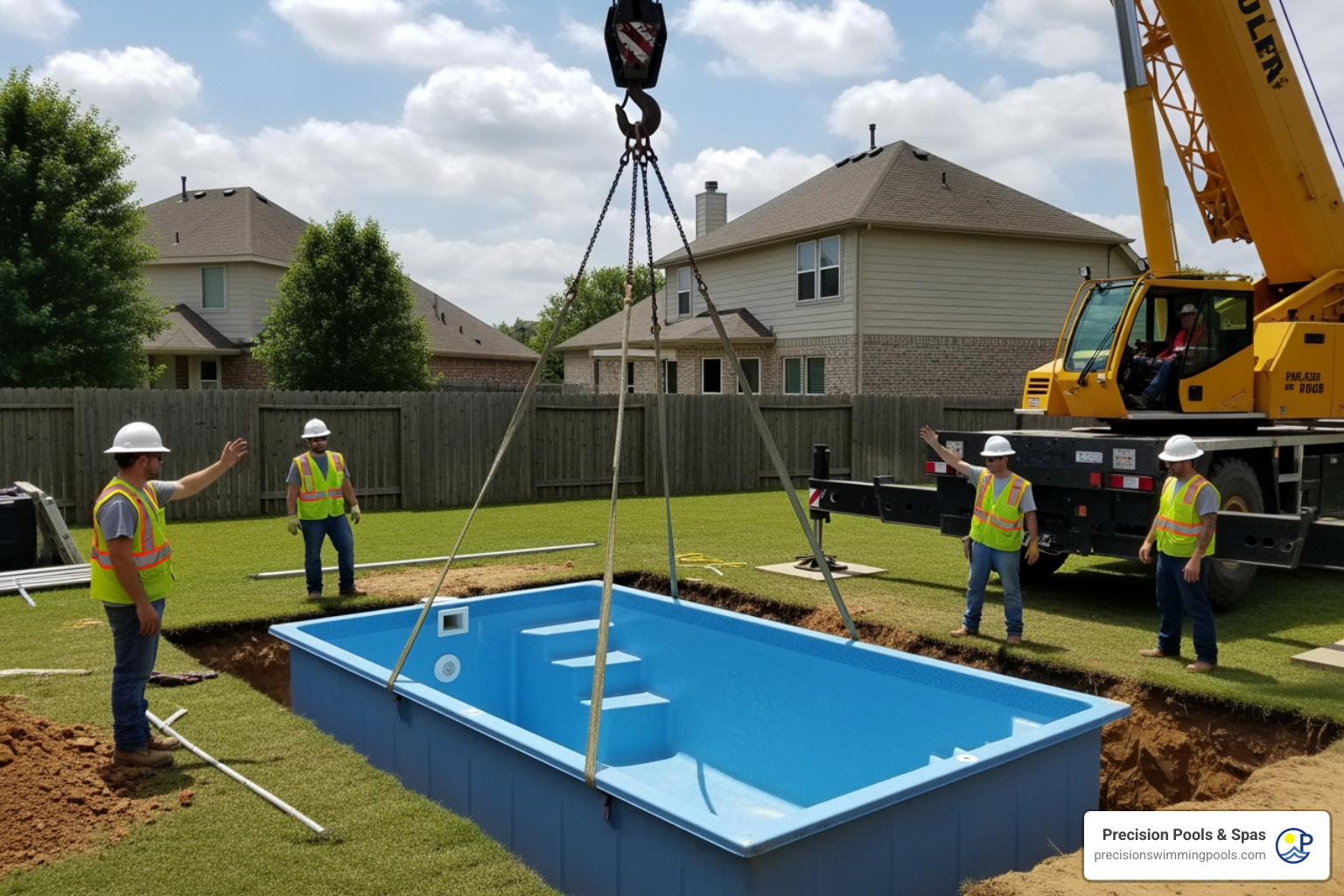 pre-formed small fiberglass pool being installed - cost of tiny inground pool pre-formed small fiberglass pool being installed - cost of tiny inground pool