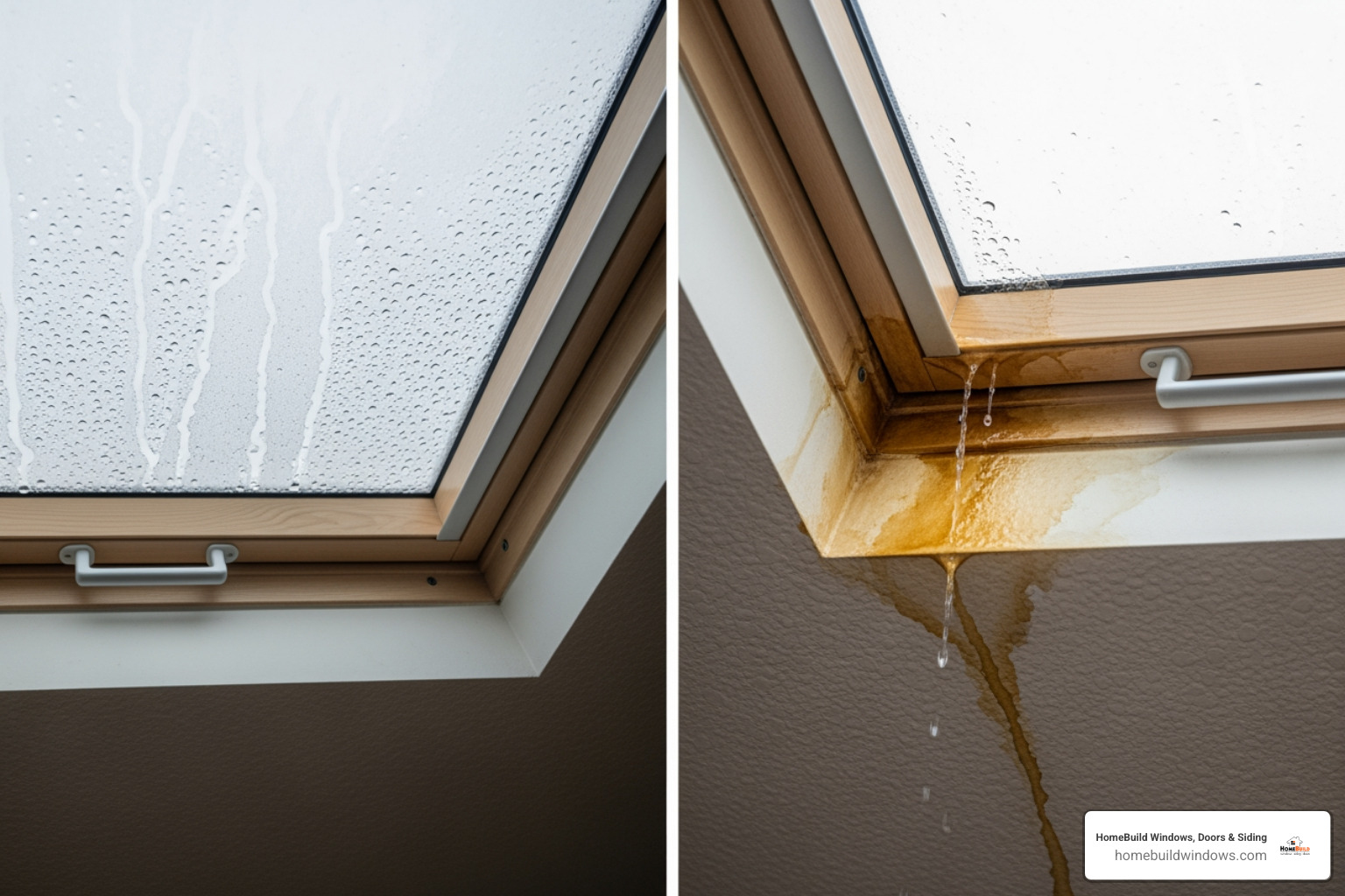 Skylight condensation vs leak - skylight repairs near me