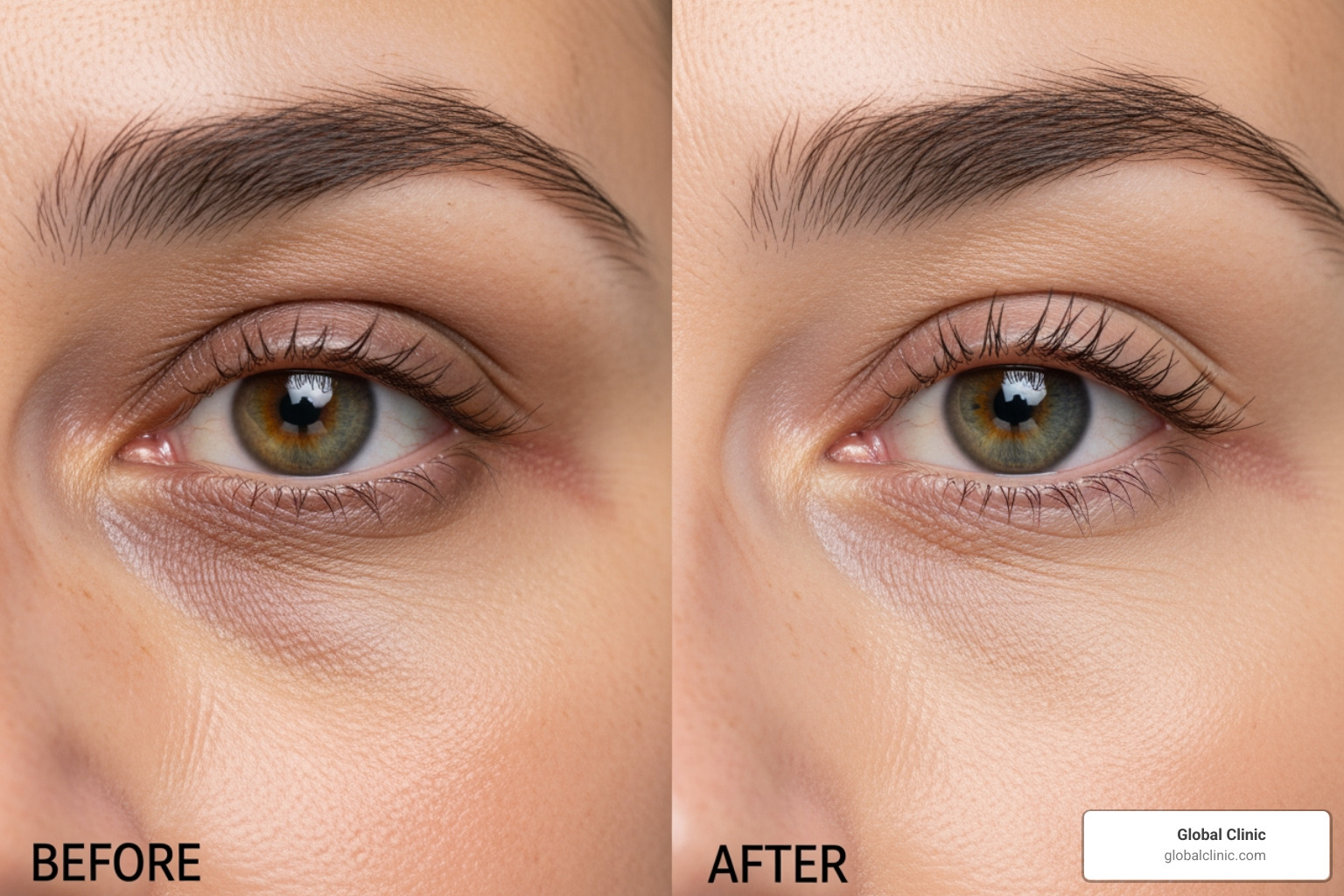 image illustrating the improvement of dark circles and under-eye hollows - prf under eye treatment image illustrating the improvement of dark circles and under-eye hollows - prf under eye treatment