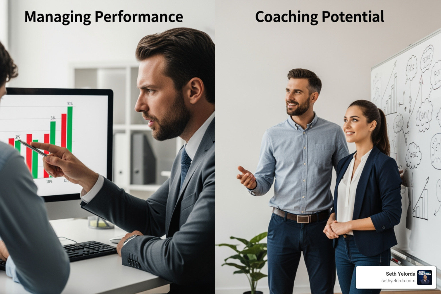 collaborative coaching session - The Difference Between Managing Performance and Coaching Potential
