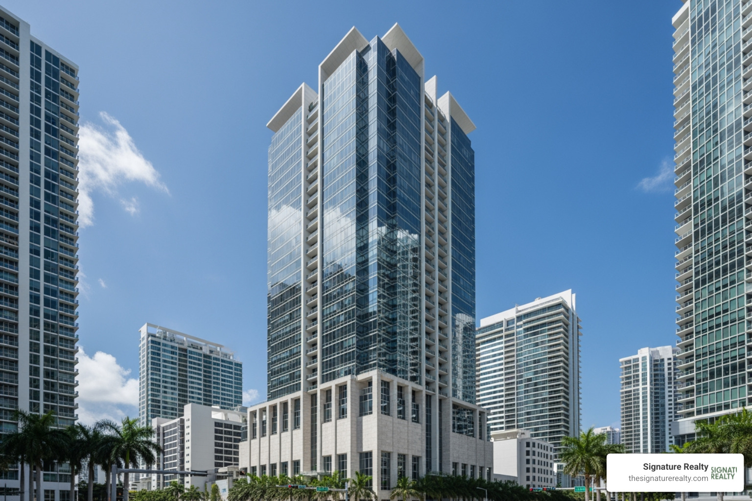 A sleek Class A office building in the Brickell Financial District - commercial property miami fl A sleek Class A office building in the Brickell Financial District - commercial property miami fl