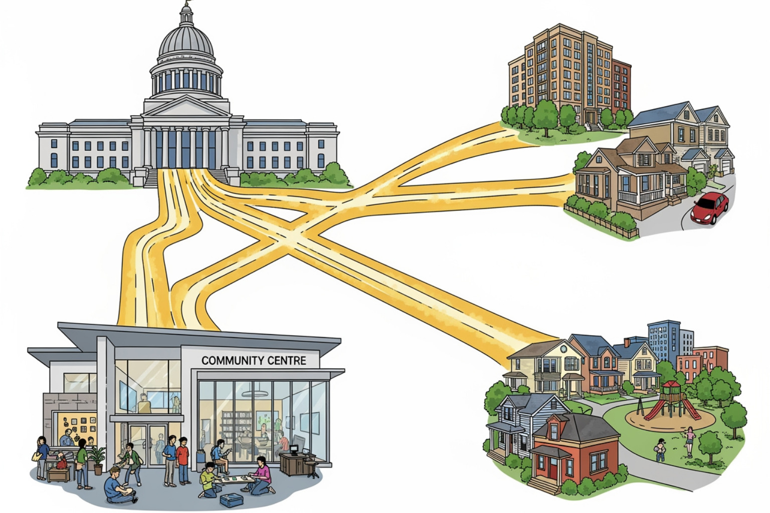 a flowchart showing how federal funds reach local communities - housing assistance for youth