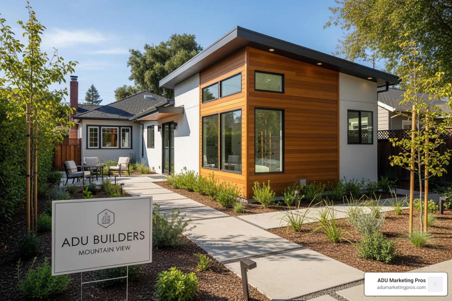 An architectural blueprint with a section highlighted showing Mountain View city compliance stamps - ADU builders Mountain View An architectural blueprint with a section highlighted showing Mountain View city compliance stamps - ADU builders Mountain View