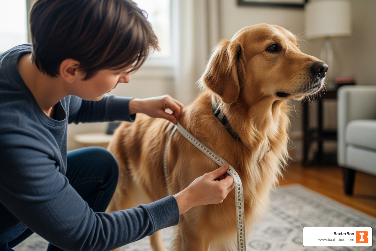 dog measuring for sweater - Green dog sweater