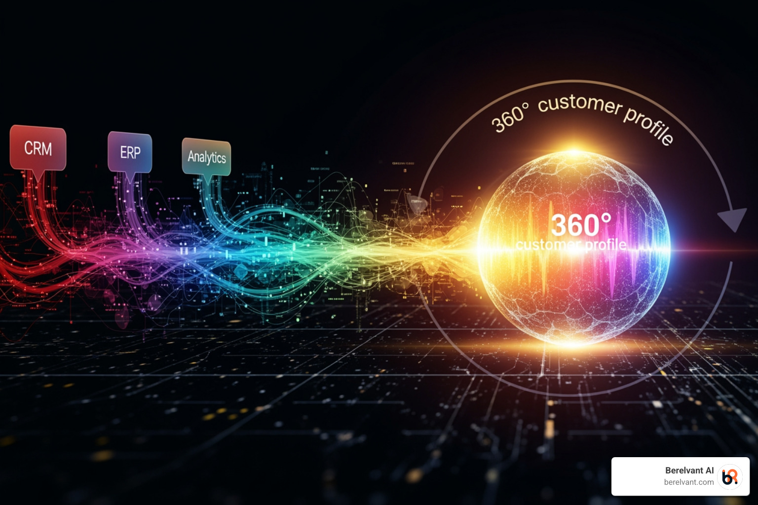 convergence of CRM, ERP, and Analytics data to create a 360-degree enterprise customer profile - marketing automation systems integration