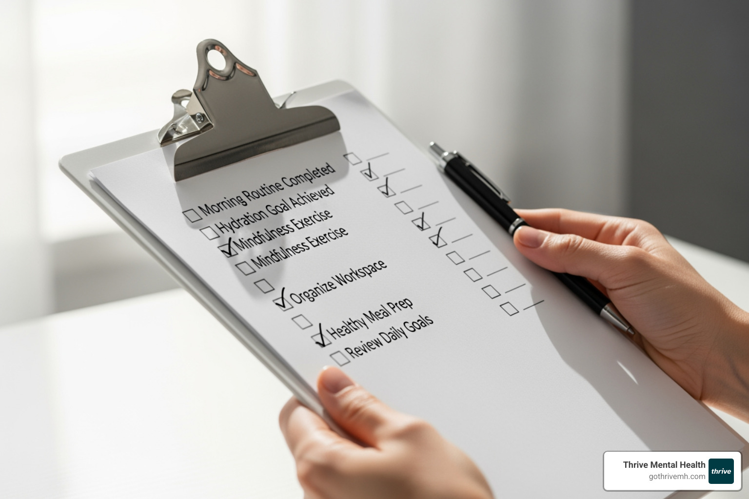 clipboard with a checklist - mental health intensive outpatient program requirements